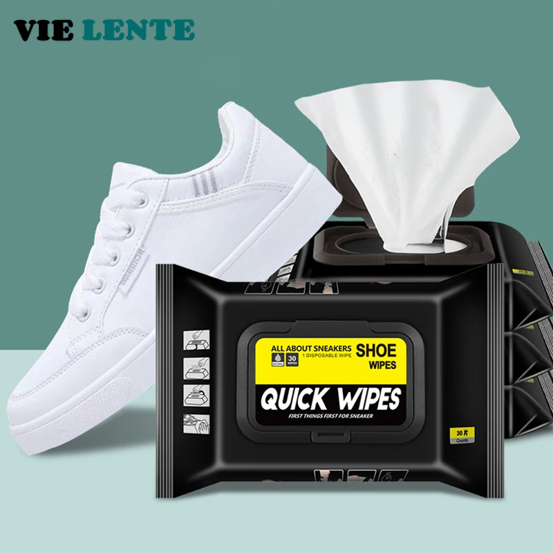 Sneaker Care - 12Pcs/30Pcs Disposable Shoes Clean Wipes Portable