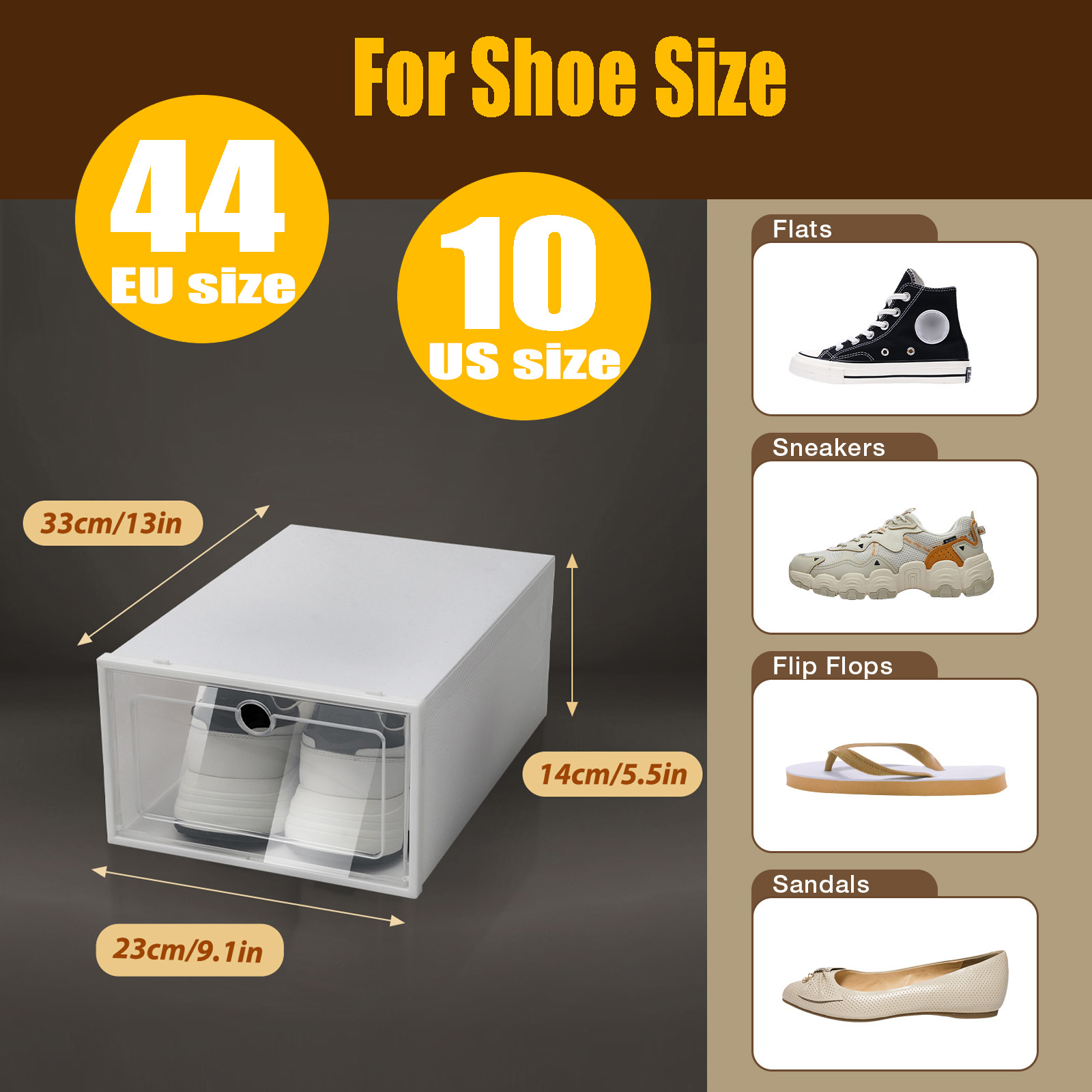 24pcs/set Transparent Plastic  - Shoe Box Display recension och pris