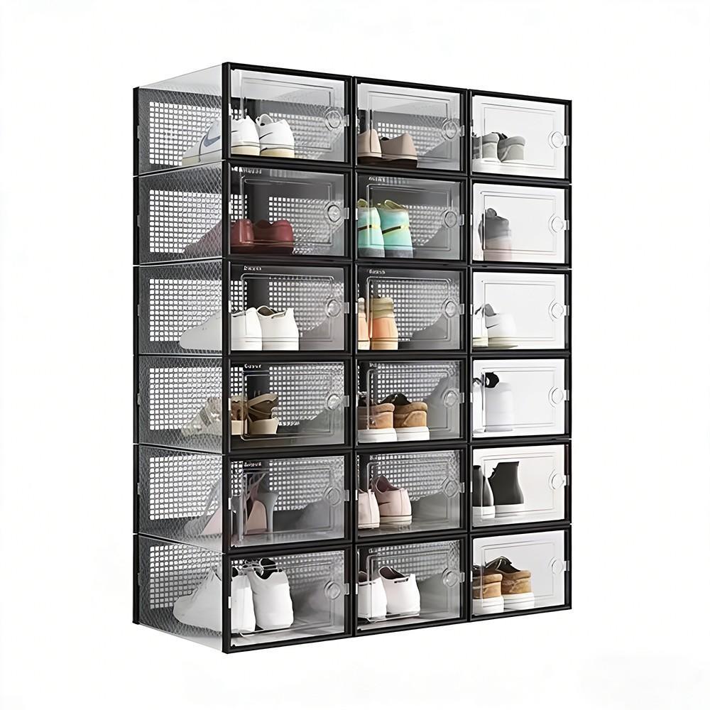 12 Pack Clear Plastic Shoe Sto - Sneaker Case recension och pris