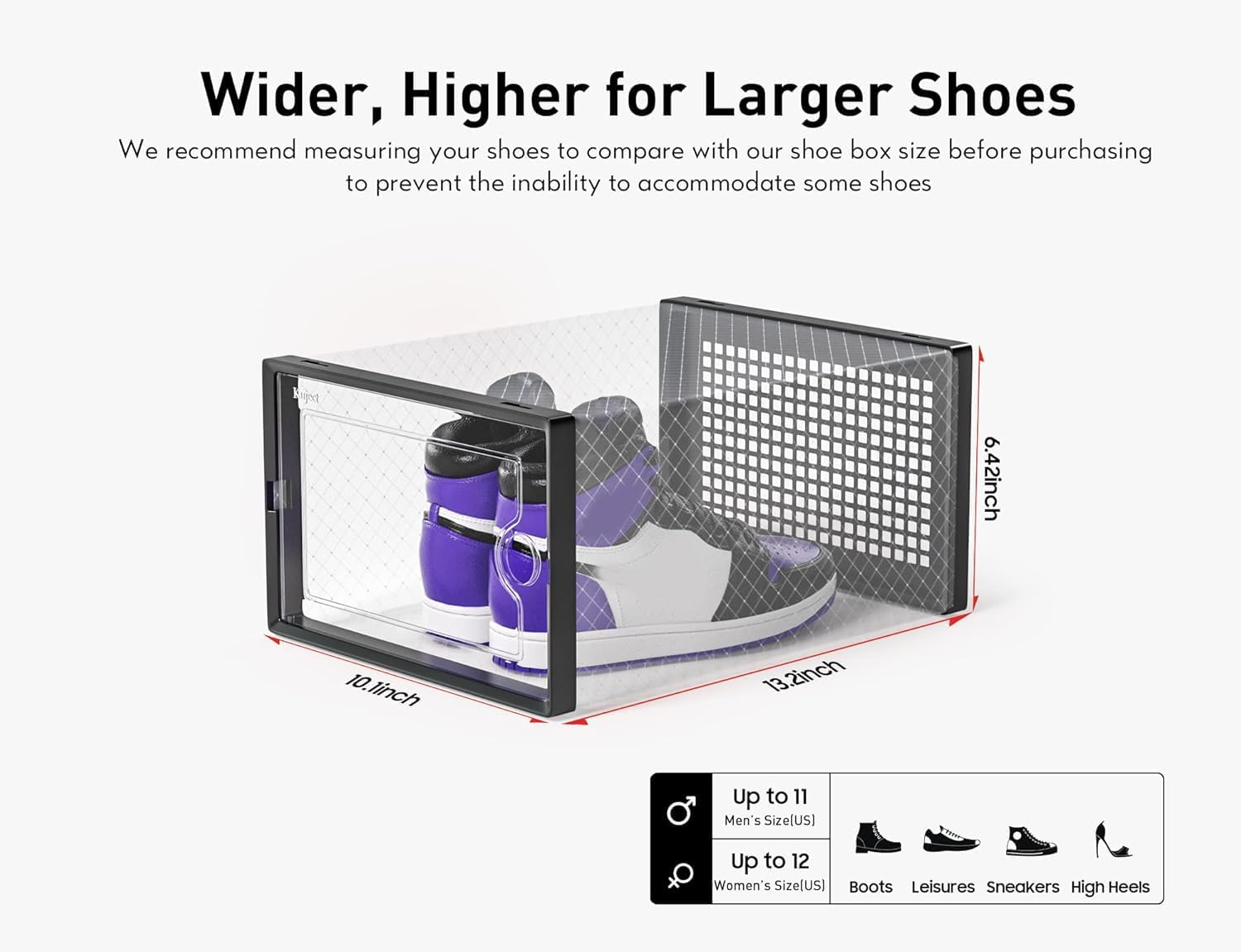 12 Pack Clear Plastic Shoe Sto - Sneaker Case recension och pris