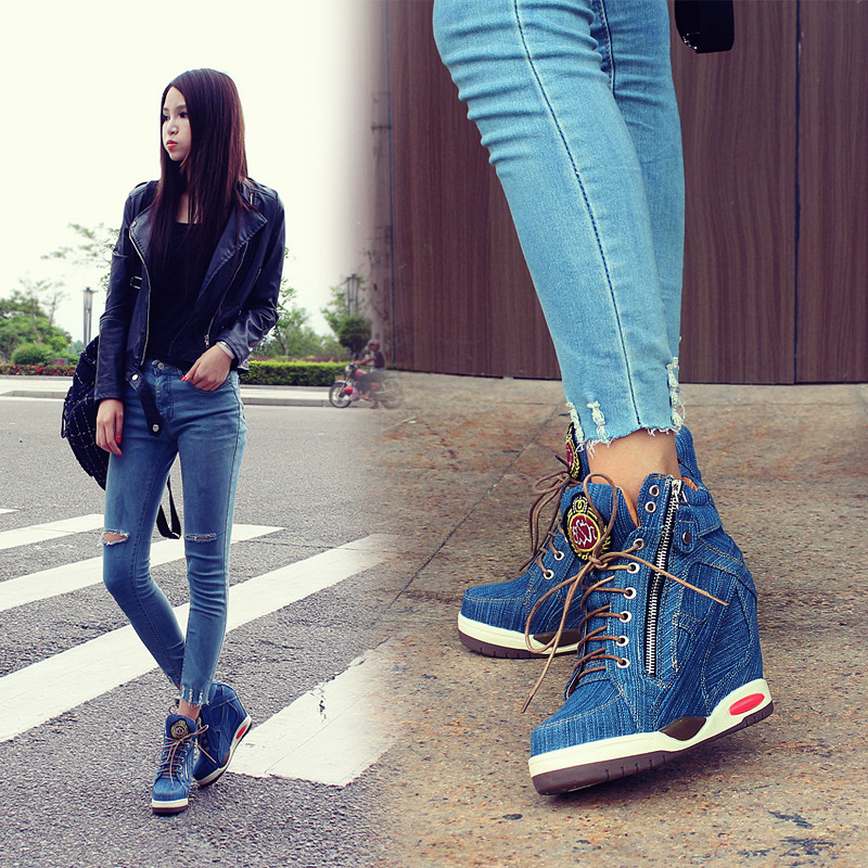 Big Size Women's Denim Wedges  - Sneaker Zone recension och pris